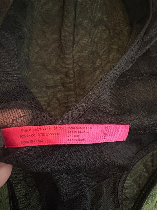 Seven Till Midnight Sheer Teddy Bodysuit Floral Lace Satin Bows Black One Size - Picture 5 of 7